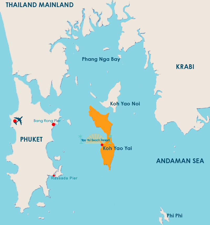 map Yao Yai island